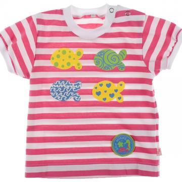 Sea Animals - Tricou Cu Dungi Roz 7B - Pret | Preturi Sea Animals - Tricou Cu Dungi Roz 7B