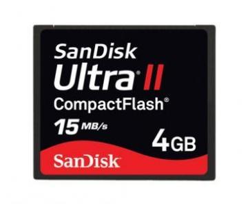 Card de memorie Compact Flash 4GB ULTRA II SanDisk 100x Blister - Pret | Preturi Card de memorie Compact Flash 4GB ULTRA II SanDisk 100x Blister