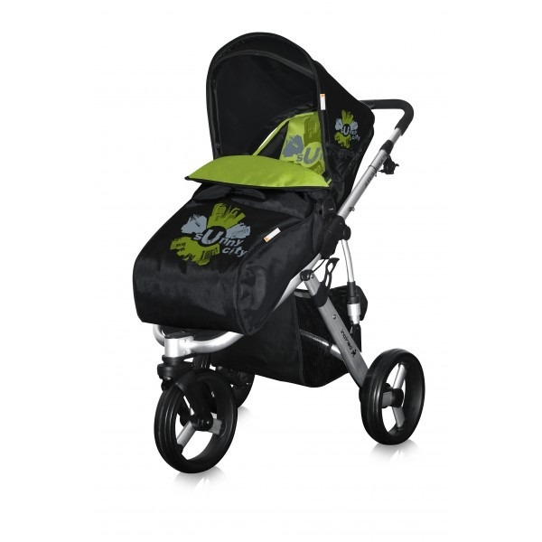 Carucior copii Bertoni CARRERA Black & Green Sunny City 2:1 - Pret | Preturi Carucior copii Bertoni CARRERA Black & Green Sunny City 2:1