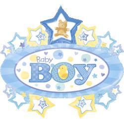 Balon folie metalizata BABY BOY MARQUEE 79cm x 69cm - Pret | Preturi Balon folie metalizata BABY BOY MARQUEE 79cm x 69cm