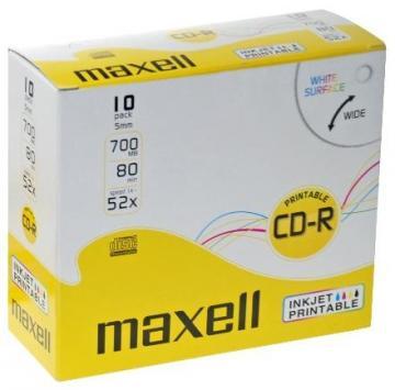 MAXELL CD-R 52X 700MB, printabil, slim case, 10 bucati, (624016) - Pret | Preturi MAXELL CD-R 52X 700MB, printabil, slim case, 10 bucati, (624016)