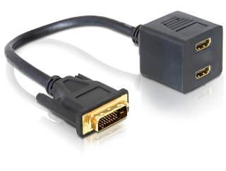 Adaptor spliter DVI 25 T la 2x HDMI M, Delock 65069 - Pret | Preturi Adaptor spliter DVI 25 T la 2x HDMI M, Delock 65069