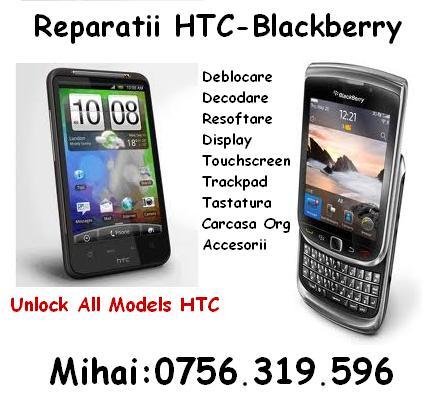 Deblocare htc toate modelele,resoftare decodare blackberry all modele mihai 0756319596 - Pret | Preturi Deblocare htc toate modelele,resoftare decodare blackberry all modele mihai 0756319596