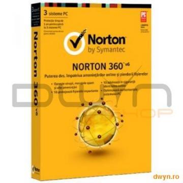 Norton 360 v6,1 an, 3 calculatoare, retail Box - Pret | Preturi Norton 360 v6,1 an, 3 calculatoare, retail Box