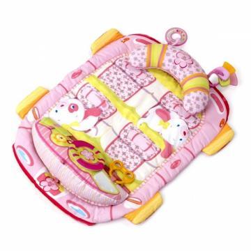 Salteluta de joaca BrightStarts Tummy Cruiser Prop&amp;Play Mat Pink - Pret | Preturi Salteluta de joaca BrightStarts Tummy Cruiser Prop&amp;Play Mat Pink