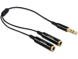 Cablu audio stereo jack 3.5 T la 2 X jack 3.5 M, Delock 65356 - Pret | Preturi Cablu audio stereo jack 3.5 T la 2 X jack 3.5 M, Delock 65356
