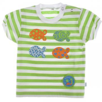 Sea Animals - Tricou Cu Dungi Verde 7A - Pret | Preturi Sea Animals - Tricou Cu Dungi Verde 7A