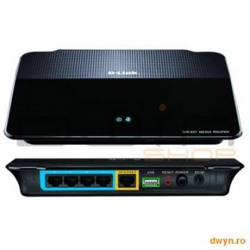 D-Link, Router Wireless N 300Mbps, 4 porturi Gigabit, SD Slot, USB port, DLNA, WISH, Access Point, S - Pret | Preturi D-Link, Router Wireless N 300Mbps, 4 porturi Gigabit, SD Slot, USB port, DLNA, WISH, Access Point, S