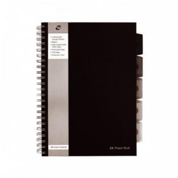 Project Book A4, 125 file 80g/mp, cu spirala dubla, coperti PP rigide, Business Black - dictando - Pret | Preturi Project Book A4, 125 file 80g/mp, cu spirala dubla, coperti PP rigide, Business Black - dictando