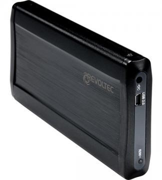 Carcasa 2.5" Revoltec EX205, RS075, SATA, USB 2.0, neagra, aluminiu - Pret | Preturi Carcasa 2.5" Revoltec EX205, RS075, SATA, USB 2.0, neagra, aluminiu