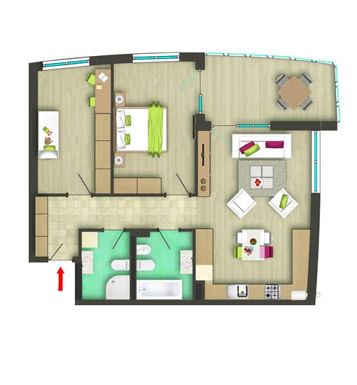 Apartament nou de 3 camere in zona centrala - Pret | Preturi Apartament nou de 3 camere in zona centrala
