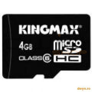 Kingmax Memorie 4GB Micro SecureDigital HC, class 4, fara adaptor - Pret | Preturi Kingmax Memorie 4GB Micro SecureDigital HC, class 4, fara adaptor