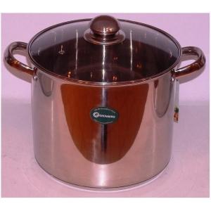Oala inox 9 litri capac sticla termorezistenta Grunberg GR2124 - Pret | Preturi Oala inox 9 litri capac sticla termorezistenta Grunberg GR2124