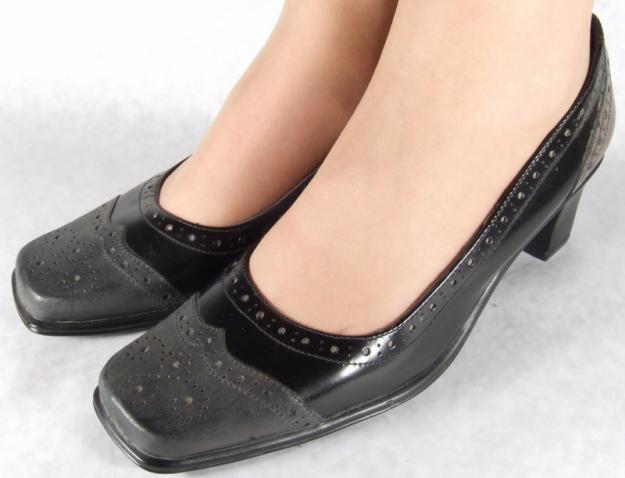 Pantofi office dama/dame/femei piele, negru cu gri, cu toc (cod SPO1) - Pret | Preturi Pantofi office dama/dame/femei piele, negru cu gri, cu toc (cod SPO1)