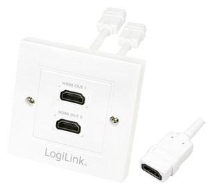 Priza de perete 2 porturi HDMI, LogiLink AH0015 - Pret | Preturi Priza de perete 2 porturi HDMI, LogiLink AH0015