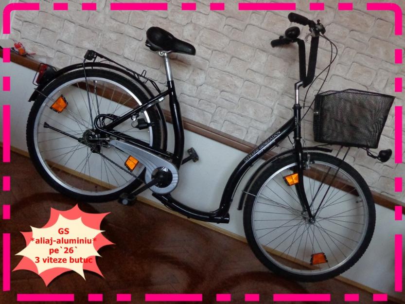 Bicicleta dama GS*aluminiu*,pe`26`,cu 3 viteze butuc,DEOSEBITA! - Pret | Preturi Bicicleta dama GS*aluminiu*,pe`26`,cu 3 viteze butuc,DEOSEBITA!