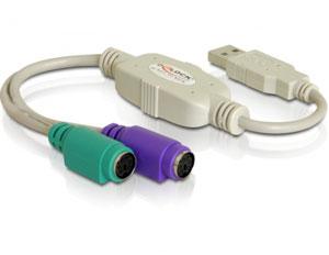 Adaptor USB la 2 X PS/2, Delock 61244 - Pret | Preturi Adaptor USB la 2 X PS/2, Delock 61244