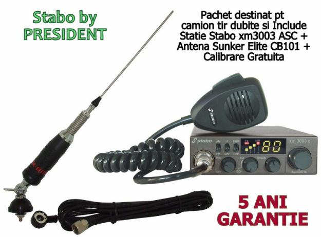 Vand Statie Radio Stabo XM 3003 ASC + Antena Fixa Sunker CB101 499 Lei - Pret | Preturi Vand Statie Radio Stabo XM 3003 ASC + Antena Fixa Sunker CB101 499 Lei