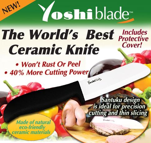 Set cutit (12 cm) si dispozitiv ceramic pentru cojire Yoshi Blade - Pret | Preturi Set cutit (12 cm) si dispozitiv ceramic pentru cojire Yoshi Blade