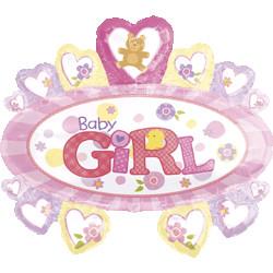 Balon folie metalizata BABY GIRL MARQUEE 79cm x 69cm - Pret | Preturi Balon folie metalizata BABY GIRL MARQUEE 79cm x 69cm