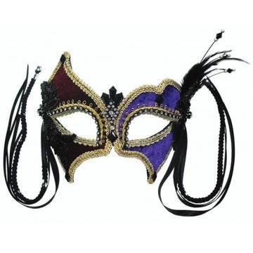 Masca de carnaval mov/auriu - Pret | Preturi Masca de carnaval mov/auriu