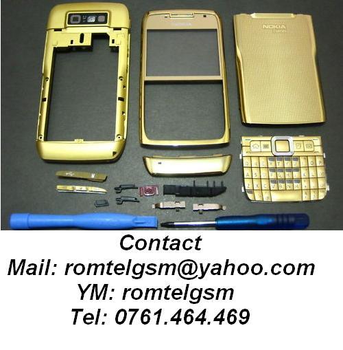 Carcasa Nokia E71 GOLD ( AURIE ) ORIGINALA COMPLETA SIGILATA - Pret | Preturi Carcasa Nokia E71 GOLD ( AURIE ) ORIGINALA COMPLETA SIGILATA