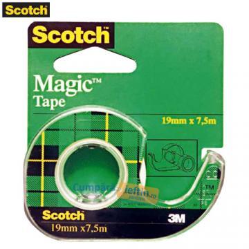 Banda adeziva de birou Scotch Magic  19 mm x 7.5 m  rola+dispenser - Pret | Preturi Banda adeziva de birou Scotch Magic  19 mm x 7.5 m  rola+dispenser