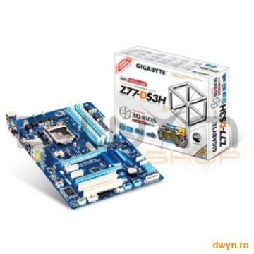 MB Gigabyte Intel Z77, s.1155, dual channel DDR3 1600, 2x PCIe X16 (X16 + X4) + 2x PCIe X1 + 2x PCI, - Pret | Preturi MB Gigabyte Intel Z77, s.1155, dual channel DDR3 1600, 2x PCIe X16 (X16 + X4) + 2x PCIe X1 + 2x PCI,