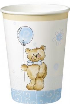 10 pahare botez carton Teddy Bear Blue - Pret | Preturi 10 pahare botez carton Teddy Bear Blue
