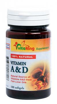 Vitamina A si D din ulei de peste - 100 capsule gelatinoase - Pret | Preturi Vitamina A si D din ulei de peste - 100 capsule gelatinoase