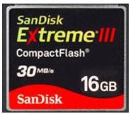 Card de memorie Compact Flash 16GB Extreme III SanDisk 200x Bulk - Pret | Preturi Card de memorie Compact Flash 16GB Extreme III SanDisk 200x Bulk