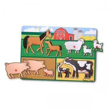 Melissa&amp;Doug - Puzzle lemn Ferma - Pret | Preturi Melissa&amp;Doug - Puzzle lemn Ferma