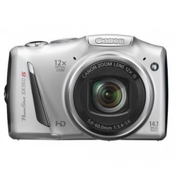 Camera foto Canon PowerShot SX150 IS Silver, 12.1 MP, CCD, 12x zoom optic, AJ5250B002AA - Pret | Preturi Camera foto Canon PowerShot SX150 IS Silver, 12.1 MP, CCD, 12x zoom optic, AJ5250B002AA