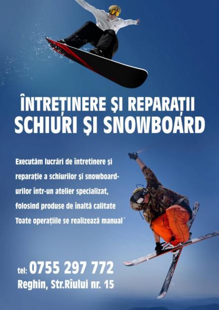 Intretinere si reparatii schiuri si snowboard - Pret | Preturi Intretinere si reparatii schiuri si snowboard