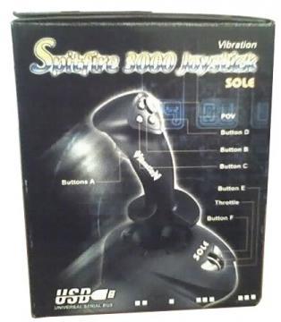 Joystick SOLE Spitfire3000, Vibration-Feedback, 6 but progr, hat switch, throttle, rudder, USB - Pret | Preturi Joystick SOLE Spitfire3000, Vibration-Feedback, 6 but progr, hat switch, throttle, rudder, USB