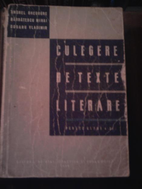 Culegere de texte literare - cls. a X-a - Pret | Preturi Culegere de texte literare - cls. a X-a