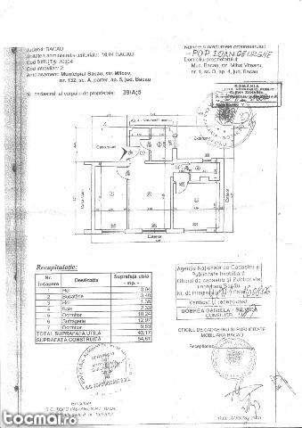 Apartament Bacau 3 camere Milcov langa pompieri - Pret | Preturi Apartament Bacau 3 camere Milcov langa pompieri