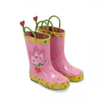 Melissa &amp; Doug - Cizme de ploaie pentru copii Bella Butterfly, marime 29-31 - Pret | Preturi Melissa &amp; Doug - Cizme de ploaie pentru copii Bella Butterfly, marime 29-31