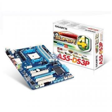Gigabyte GA-A55-DS3P, DDR1333, Socket FM1, ATX - Pret | Preturi Gigabyte GA-A55-DS3P, DDR1333, Socket FM1, ATX