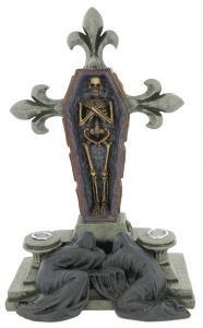 Coffin Altar Cross Candle Holder by Alchemy - Pret | Preturi Coffin Altar Cross Candle Holder by Alchemy