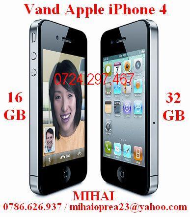 APPLE IPHONE 4 32GB NEVERLOCKED 799 EURO GARANTIE 24 LUNI SERVICE AUTORIZAT G.S.M APPLE 0 - Pret | Preturi APPLE IPHONE 4 32GB NEVERLOCKED 799 EURO GARANTIE 24 LUNI SERVICE AUTORIZAT G.S.M APPLE 0