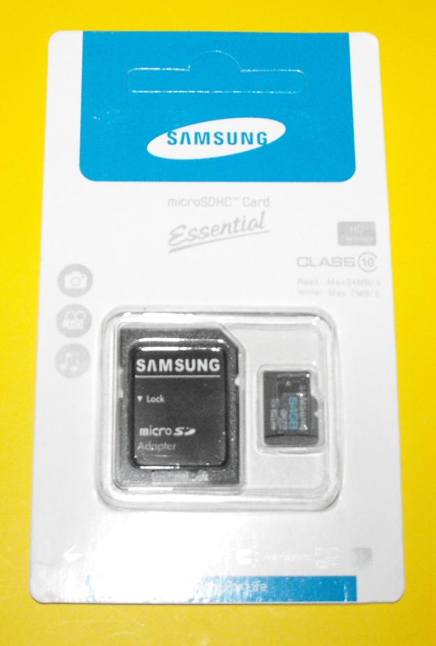 Card Micro SD HC 64GB Samsung + Bonus Adaptor SD, NOU - 149Ron - Pret | Preturi Card Micro SD HC 64GB Samsung + Bonus Adaptor SD, NOU - 149Ron