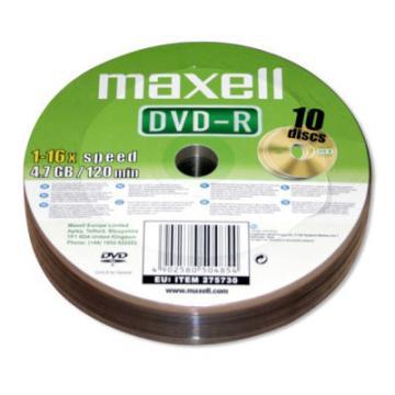 DVD-R, 4.7GB, 16x, spindle 10bucati, Maxell, (275730.40.CN) - Pret | Preturi DVD-R, 4.7GB, 16x, spindle 10bucati, Maxell, (275730.40.CN)