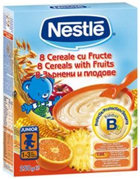 Cereale Nestle 8 Cereale cu Fructe, 250g, 12+ - Pret | Preturi Cereale Nestle 8 Cereale cu Fructe, 250g, 12+