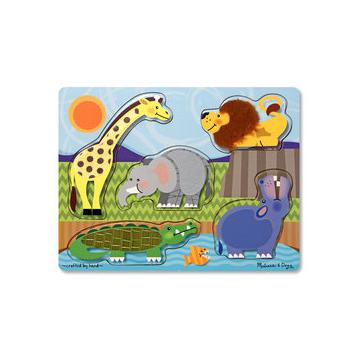 Puzzle de lemn Atinge si descopera - Animale Zoo - Pret | Preturi Puzzle de lemn Atinge si descopera - Animale Zoo