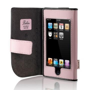 Husa de piele roz cu maro Belkin pt. iPod Touch 1G - Pret | Preturi Husa de piele roz cu maro Belkin pt. iPod Touch 1G