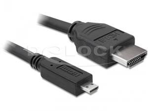 Cablu HDMI Delock 19T - micro D 19T 1M, 82661 - Pret | Preturi Cablu HDMI Delock 19T - micro D 19T 1M, 82661