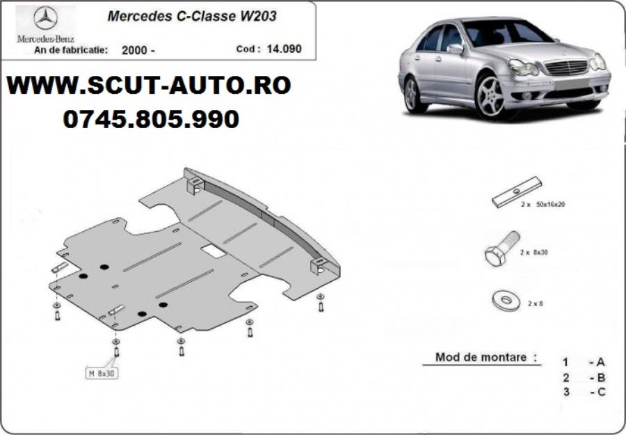 Scut motor metalic Mercedes C - Classe W203 - Pret | Preturi Scut motor metalic Mercedes C - Classe W203