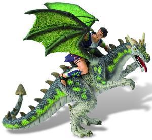 Bullyland - Figurina Luptator pe dragon verde - Pret | Preturi Bullyland - Figurina Luptator pe dragon verde