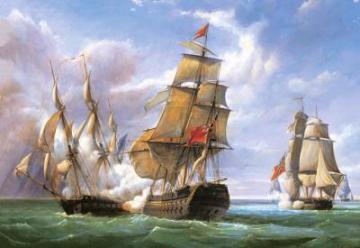 Puzzle Castorland 3000 "Combat between the French Frigate ..." - Pret | Preturi Puzzle Castorland 3000 "Combat between the French Frigate ..."